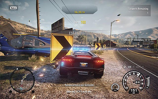 ESF to bardzo pomocny gadżet w osłabianiu aut piratów drogowych - Łapanie piratów drogowych w Need for Speed Rivals | Kariera stróża prawa (Cop) - Need for Speed Rivals - poradnik do gry
