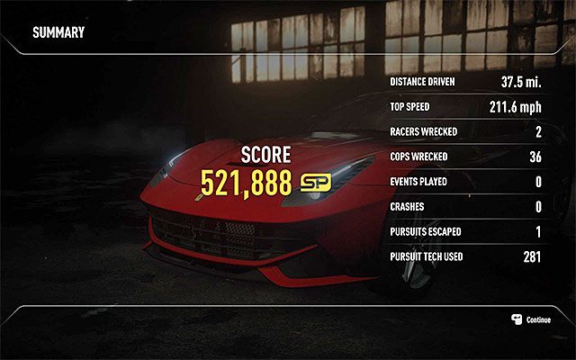 Jedynym sposobem na zachowanie zgromadzonych punktów w ramach danej sesji jest powrót do dowolnej kryjówki (Hideout) - Gromadzenie punktów w Need for Speed Rivals | Kariera pirata drogowego (Racer) - Need for Speed Rivals - poradnik do gry