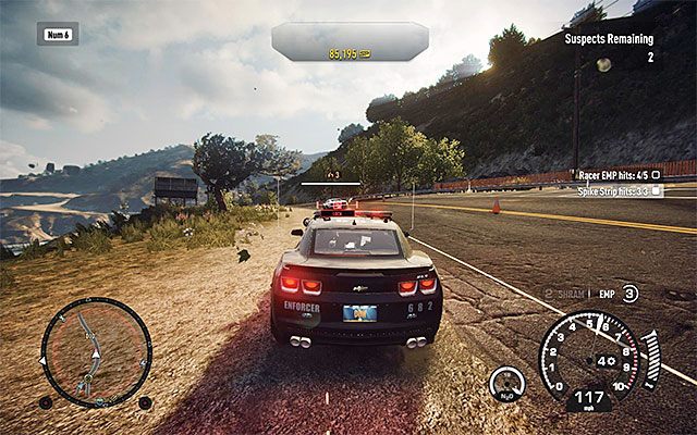 Na niższych poziomach ładowanie EMP trwa niestety bardzo długo - Technologie pościgowe (Pursuit Tech) | Kariera stróża prawa (Cop) - Need for Speed Rivals - poradnik do gry