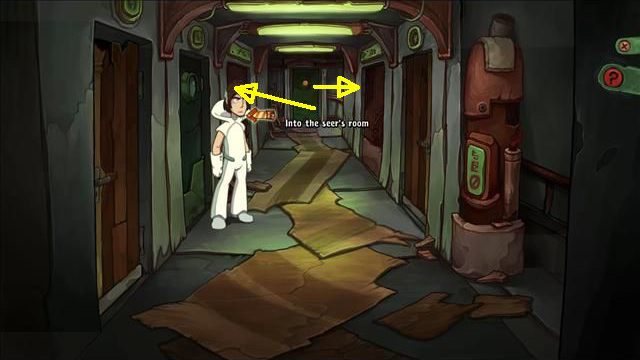 Obrażony Rufus wyjdzie z pokoju, a Goal podąży za nim - Wydostań się z hotelowej pułapki | Hotel | Goodbye Deponia - Goodbye Deponia - poradnik do gry