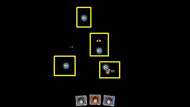 Zbadaj wszystkie ukryte w ciemności obiekty: małą Goal po prawej i zarośla, gałąź nad głową Rufusa oraz szczelinę skalną (nieco poniżej bohatera) - Zdobądź jakieś źródło światła | Na ratunek Goal i Deponii | Goodbye Deponia - Goodbye Deponia - poradnik do gry