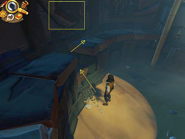 Wespnij się na mur po lewej, po jego niżej położonym fragmencie, i skieruj w prawo - Pokonaj Łamacza Czaszek | Prison Island, Szanghaj, 1899 | Jack Keane 2 - Jack Keane 2: The Fire Within - poradnik do gry