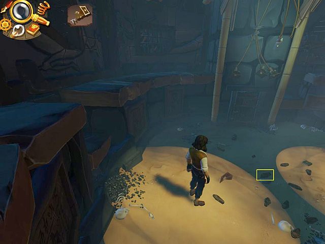 A zatem zeskocz z murku i wespnij się na ten po lewej - Pokonaj Łamacza Czaszek | Prison Island, Szanghaj, 1899 | Jack Keane 2 - Jack Keane 2: The Fire Within - poradnik do gry