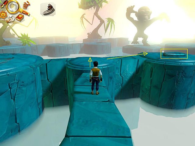 Po wysuwających się z wody wielkich skalnych blokach maszeruj przed siebie do samego końca trasy - Ucieknij ze świata snu | Prison Island, Szanghaj, 1899 | Jack Keane 2 - Jack Keane 2: The Fire Within - poradnik do gry