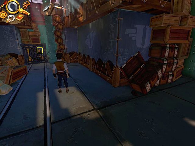 Natomiast w klatce tuż obok siedzi czytający książkę goryl - Znajdź brakującą część amuletu | Hamburg, Niemcy | Jack Keane 2 The Fire Within - Jack Keane 2: The Fire Within - poradnik do gry