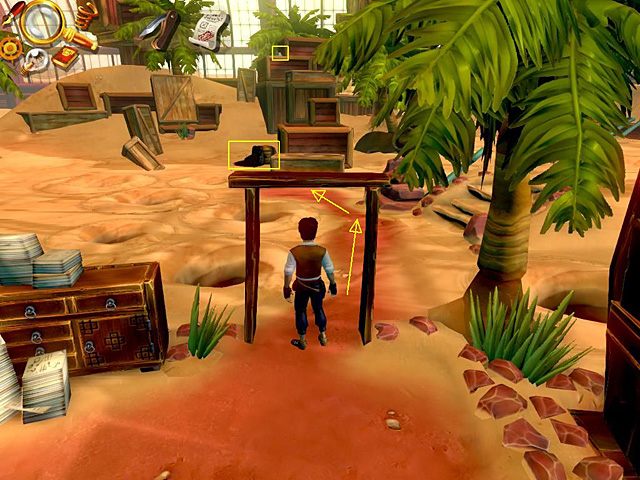 Wskocz na pierwszą z nich, a potem na kolejne, by zabrać stojący na ostatniej wiadropodobny garnek - Ucieknij ze świata snu | Hamburg, Niemcy | Jack Keane 2 The Fire Within - Jack Keane 2: The Fire Within - poradnik do gry