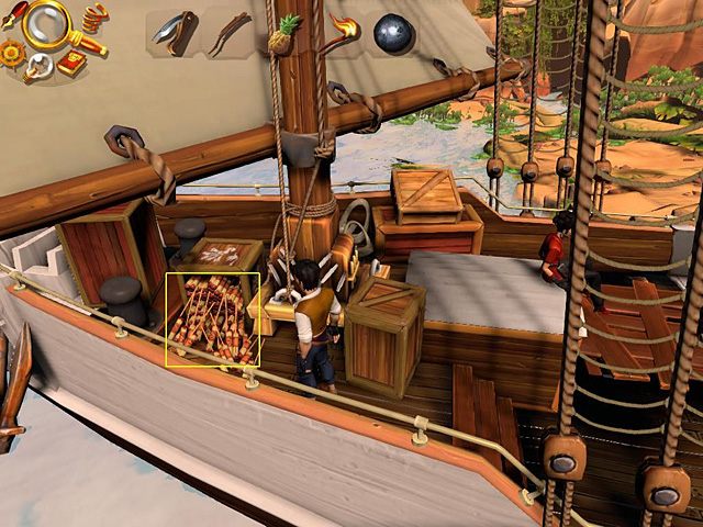 Opuść kambuz i skieruj się w lewo - Dostań się do groty | Afryka, brzeg Nilu | Jack Keane 2 The Fire Within - Jack Keane 2: The Fire Within - poradnik do gry