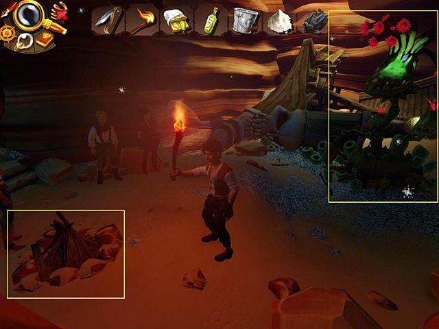 Tam okaże się, że amuletu pilnuje drapieżna roślina - Zdobądź kolejny fragment amuletu | Afryka, brzeg Nilu | Jack Keane 2 - Jack Keane 2: The Fire Within - poradnik do gry