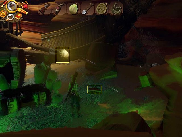 Przejdź w prawo i weź jeszcze pływającą po wodzie deskę - Ucieknij z jaskini | Afryka, brzeg Nilu | Jack Keane 2 The Fire Within - Jack Keane 2: The Fire Within - poradnik do gry