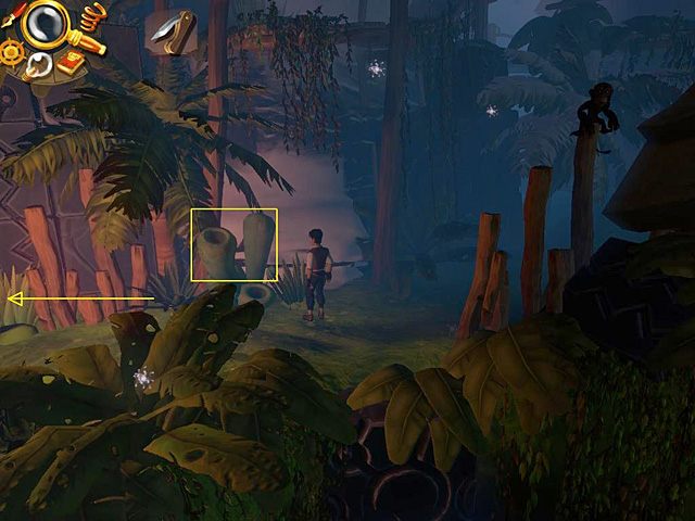 Utnij nożem fragment jednej rurki (duży kawałek rurkowej rośliny) - Odzyskaj amulet | Afryka, Kilimandżaro | Jack Keane 2 The Fire Within - Jack Keane 2: The Fire Within - poradnik do gry