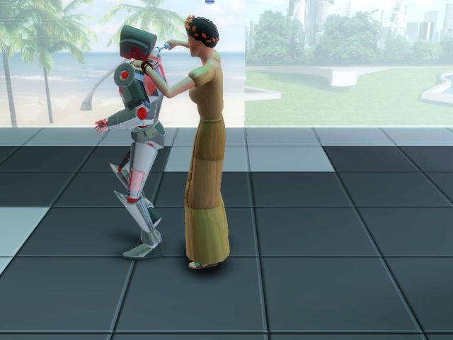 Plumbot w trakcie regulacji - Plumboty | Miasto przyszłości w The Sims 3 Skok w Przyszłość - The Sims 3: Skok w Przyszłość - poradnik do gry