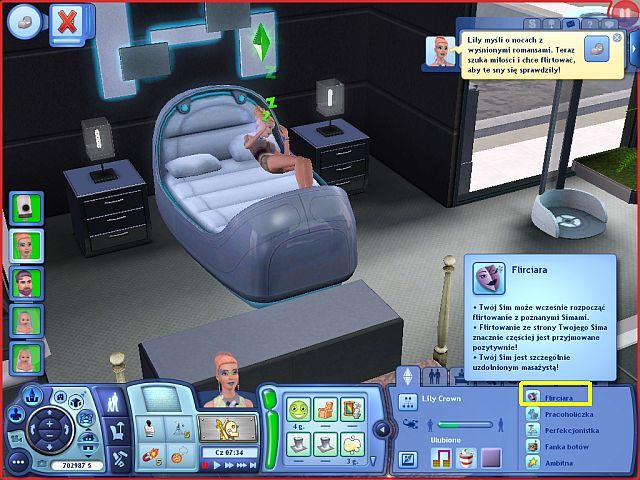 Sen o romansie - Technologia zaawansowana - kapsuła sypialna i sny | Umiejętności - The Sims 3: Skok w Przyszłość - poradnik do gry