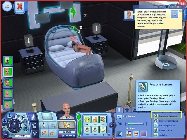 Sen o śmiechu - Technologia zaawansowana - kapsuła sypialna i sny | Umiejętności - The Sims 3: Skok w Przyszłość - poradnik do gry