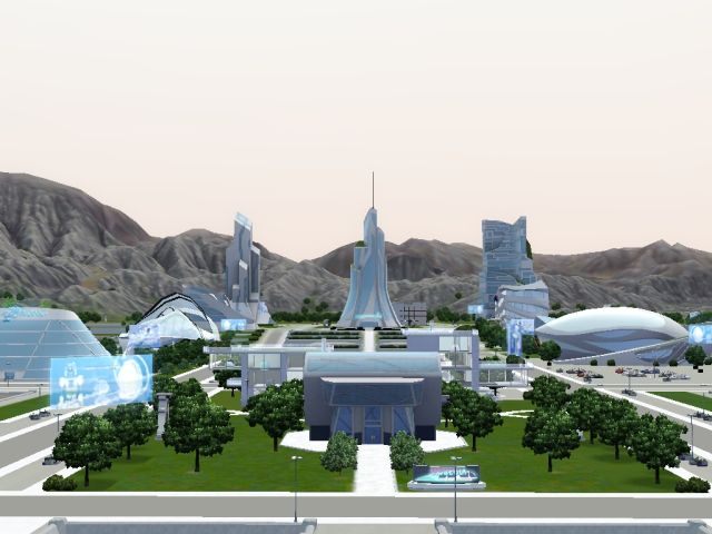 Oasis Landing w pełnej krasie - Oasis Landing | Miasto przyszłości w The Sims 3 Skok w Przyszłość - The Sims 3: Skok w Przyszłość - poradnik do gry