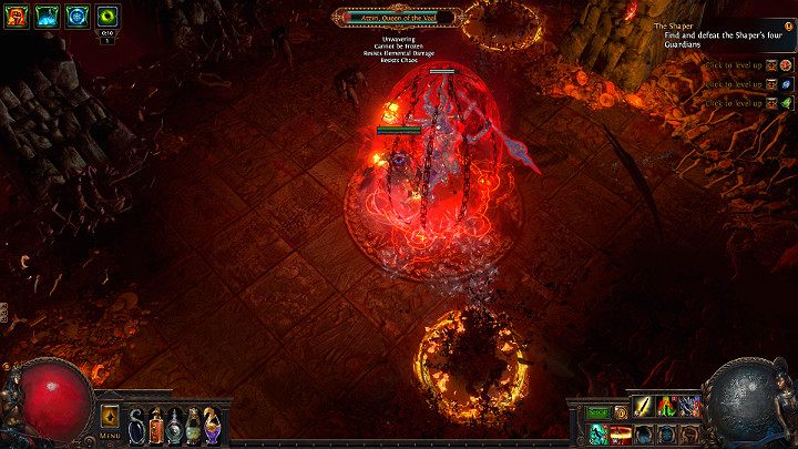 Kolejna faza pojedynku następuje w momencie, gdy Atziri osłoni się tarczą i zacznie przyzywać swoje sługi, które zaczną iść w jej kierunku - The Apex of Sacrifice | Path of Exile - Path of Exile - poradnik do gry