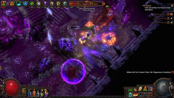 Po wejściu na arenę stawisz czoła aż 4 przeciwnikom: Eber, the Plaguemaw; Inya, The Unbearable Whispers; Volkuur, the Unbreathing Queen oraz Yriel, the Feral Lord - The Pale Court | Path of Exile - Path of Exile - poradnik do gry