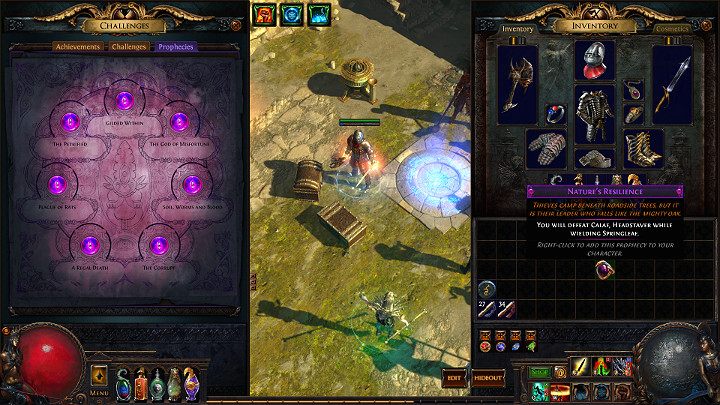 Należy także wspomnieć o tym, że zapieczętowane proroctwo może zostać schowane w skrzynce na później, dopóki nie spełnisz odpowiednich wymagań lub odsprzedane innemu graczowi - Proroctwa i dzienne wyzwania Mistrzów | Path of Exile - Path of Exile - poradnik do gry