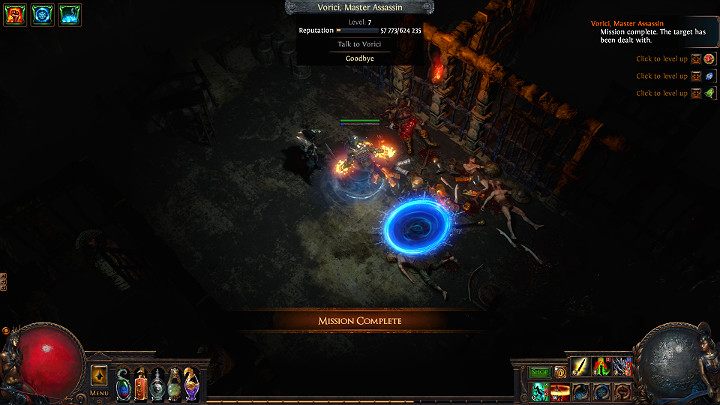 Po wykonaniu zadania w większości przypadków Mistrza sam przeteleportuje się do miejsca, gdzie znajduje się Twoja postać - Proroctwa i dzienne wyzwania Mistrzów | Path of Exile - Path of Exile - poradnik do gry