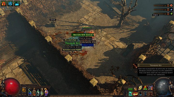Treasure Key można także znaleźć w czasie wędrówki przez Labirynt - The Lords Labyrinth | Path of Exile - Path of Exile - poradnik do gry