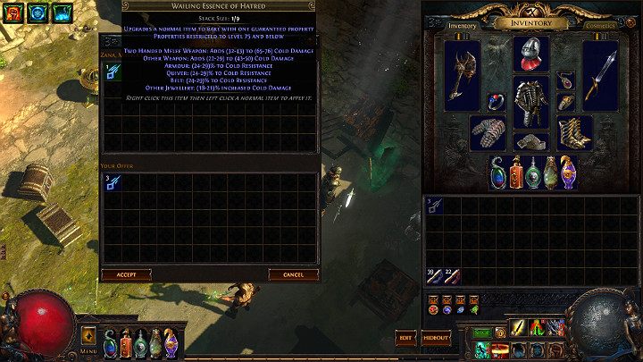 Esencje można ulepszać, sprzedając do NPC 3 fragmenty tego samego typu i poziomu - Essence | Path of Exile - Path of Exile - poradnik do gry