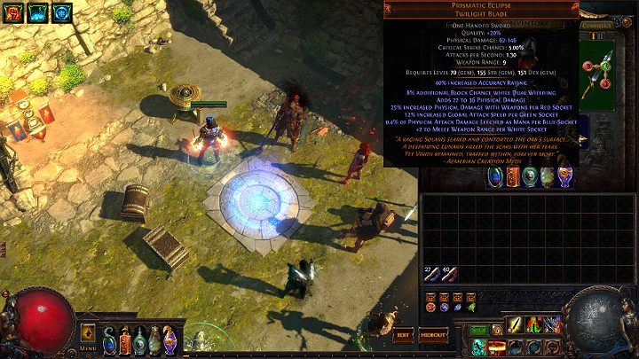 W Path of Exile istnieje mechanika, która pozwala na osadzenie kamieni z umiejętnościami aktywnymi lub pasywni w przedmiotach, które posiadają odpowiednie gniazda - Gniazda w przedmiotach | Path of Exile - Path of Exile - poradnik do gry