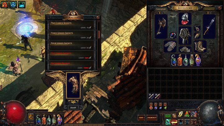 Połączenia między gniazdami można tworzyć poprzez użycie Orb of Fusing - Gniazda w przedmiotach | Path of Exile - Path of Exile - poradnik do gry