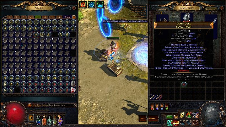 W systemie Map można także wyróżnić odpowiednie poziomy, które wskazują trudność jej ukończenia i poziom potworów z którymi przyjdzie Ci się zmierzyć - Mapy w atlasie | Path of Exile - Path of Exile - poradnik do gry