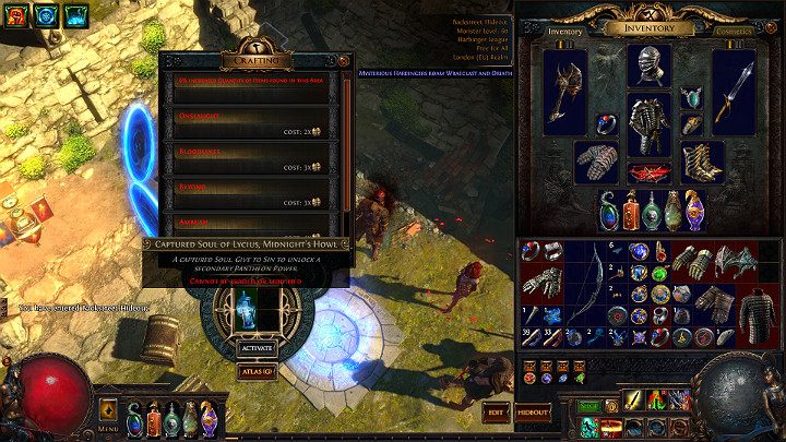 Po wyjściu z Mapy kliknij ponownie na urządzenie, a w środku znajdziesz przedmiot, który został nasycony duszą pokonanej Arachnoxii - The Pantheon - Boskie Moce | Path of Exile - Path of Exile - poradnik do gry