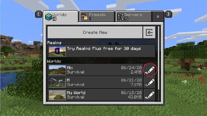 Wystarczy, że klikniesz na przycisk pokazany na screenie powyżej - Minecraft: Usuwanie światów - jak usunąć? Kupowanie, eksportowanie - Minecraft - poradnik do gry