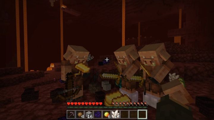 Jeśli w trakcie śmierci opuścisz sztabki złota, a w okolicy znajdują się Pingliny, nie licz na to, że je odzyskasz - Minecraft: Pigliny - Nether Update - Minecraft - poradnik do gry