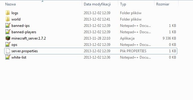 Pliki serwera - Minecraft: Serwer - obsługa, konfiguracja, komendy - Minecraft - poradnik do gry