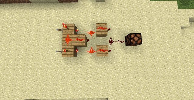 XOR - Minecraft: Bramki logiczne - układy redstoneowe - Minecraft - poradnik do gry