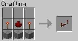 Powoduje przekazanie sygnału redstoneowego na większe odległości wzmacniając go - Minecraft: Redstone, transport - schematy, crafting - Minecraft - poradnik do gry