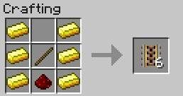 Podłączone do źródła sygnału redstoneowego powodują nadanie prędkości przejeżdżającemu przezeń wagonikowi - Minecraft: Redstone, transport - schematy, crafting - Minecraft - poradnik do gry