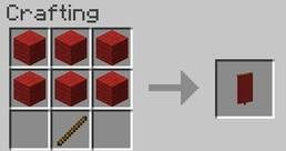 Z użyciem wełny o określonym kolorze oraz kija, utworzysz chorągiew - Minecraft: Elementy dekoracyjne - schemat, crafting - Minecraft - poradnik do gry