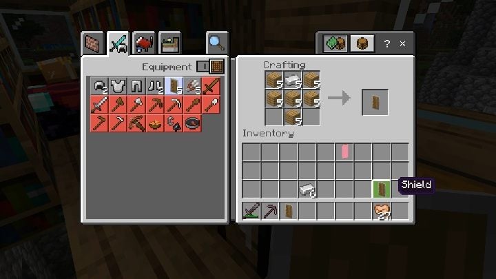 Do wytworzenia tarczy potrzebujesz - Minecraft: Tarcza - jak zrobić? Po co? Zaklinanie, farbowanie - Minecraft - poradnik do gry