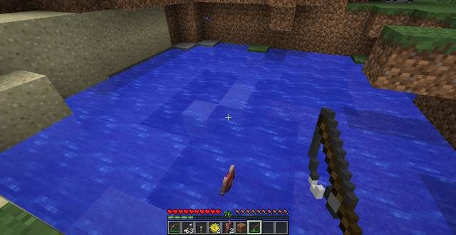 Wyciąganie ryby z wody - Minecraft: Wędkowanie - jak łowić ryby? Poradnik wędkarza, porady - Minecraft - poradnik do gry