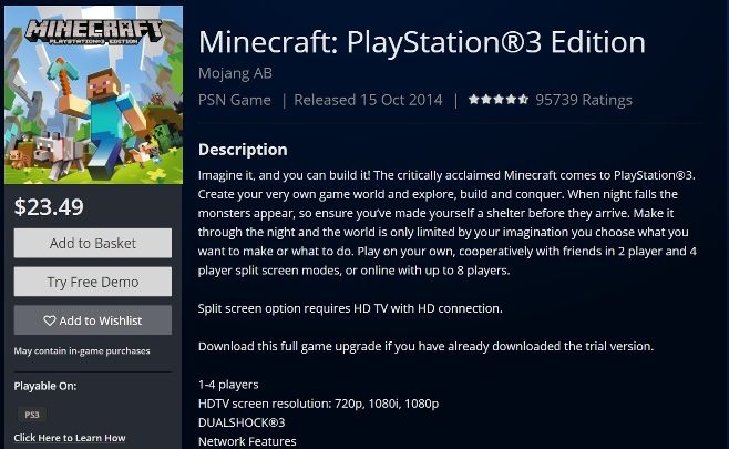 Do zakupienia w PlayStation Store - Minecraft: Edycje gry - lista, koszt - Minecraft - poradnik do gry