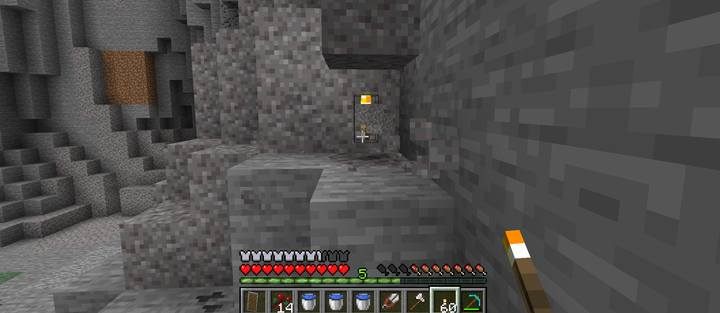 Do wykonania tej techniki potrzebujesz jedynie pochodni - Minecraft: Żwir, piach - jak szybko zbierać? Porady - Minecraft - poradnik do gry