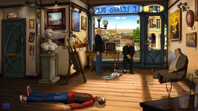 Zawartość opakowania niedługo Ci się przyda. - George - Gallery I | Paryż | Broken Sword The Serpents Curse - Broken Sword: The Serpents Curse - poradnik do gry