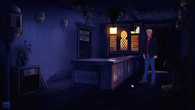 Jak widać panuje tu półmrok. - George - Gallery, Henris Apartement, Vera Security | Paryż - Broken Sword: The Serpents Curse - poradnik do gry
