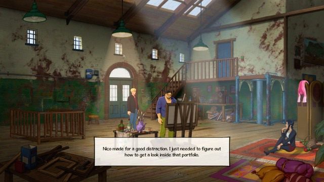 Tak prezentuje się pracownia Hobbsa. - George - Hobbs Yard, Artists Studio | Londyn - Broken Sword: The Serpents Curse - poradnik do gry