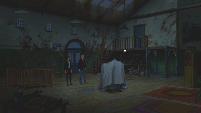Jak widać w pracowni jest bardzo ciemno. - George - Hobbs Yard, Hobbs Studio, Hobbs Loft Apartment | Londyn - kolejna wizyta - Broken Sword: The Serpents Curse - poradnik do gry