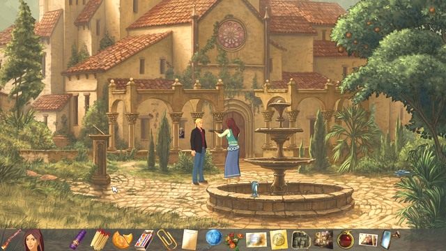 Ta ładna dziewczyna mierzy do Ciebie ze strzelby. - Nico i George - Castell Gate / Castell Garden | Castell dels Sants - Broken Sword: The Serpents Curse - poradnik do gry