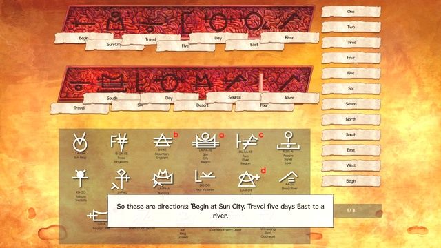 George przeczyta na głos rozkodowane zdania. - George - Santa Cova Cave | Montserrat | Broken Sword The Serpents Curse - Broken Sword: The Serpents Curse - poradnik do gry