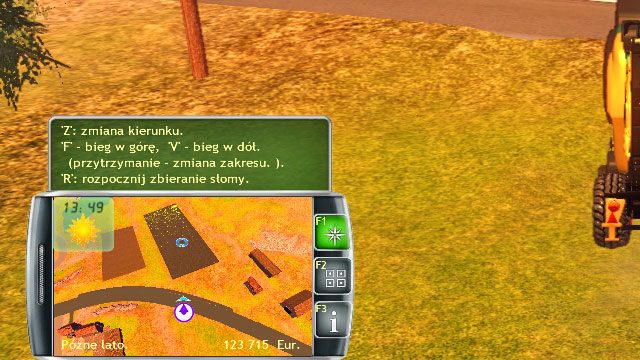 Podręczna mapa w rogu ekranu. - GPS, menu podręczne i pory roku | Elementy gry Symulator Farmy 2014 - Symulator Farmy 2014 - poradnik do gry