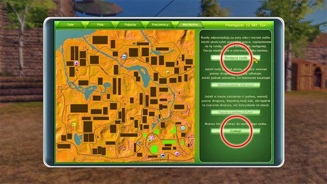 Na tej zakładce zarządzasz zmianą pór roku oraz dni. - GPS, menu podręczne i pory roku | Elementy gry Symulator Farmy 2014 - Symulator Farmy 2014 - poradnik do gry