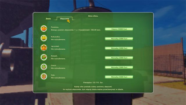 Ulepsz silos pszenicy. - Poznanie farmy i pierwsze prace | Kariera Symulator Farmy 2014 - Symulator Farmy 2014 - poradnik do gry