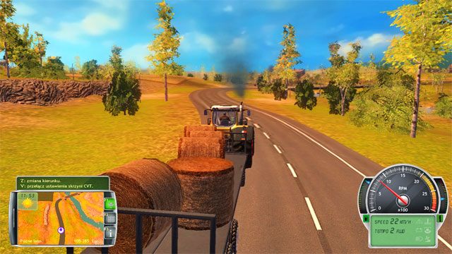 Nie wykonuj żadnych gwałtownych ruchów jadąc z belkami na skup. - Działalność w polu na większą skalę | Rozwój gospodarstwa Symulator Farmy 2014 - Symulator Farmy 2014 - poradnik do gry