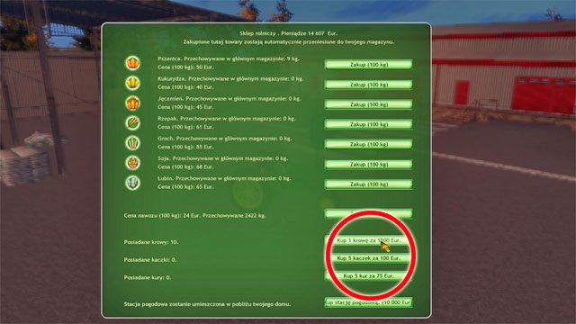 Możesz zakupić krowy, kaczki i kury. - Hodowla zwierząt | Rozwój gospodarstwa Symulator Farmy 2014 - Symulator Farmy 2014 - poradnik do gry